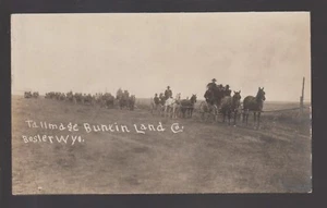 Bosler WYOMING RPPC 1910 LAND TOUR Tallmage & Buntin Land Co. GHOST TOWN Laramie - Picture 1 of 3