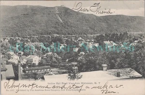 Beacon NY - MT BEACON FROM MAIN STREET - Postcard Mount/Matteawan - Picture 1 of 2