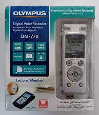 OLYMPUS DM-770 DIGITAL VOICE RECORDER WITH VOICE GUIDANCE (OPEN BOX, UN-USED)