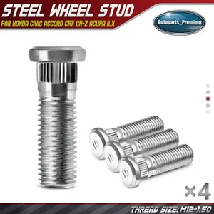 4x M12-1.50 Wheel Lug Stud for Honda Civic 1980-2020 Accord CR-V CR-Z Acura ILX - Picture 1 of 9