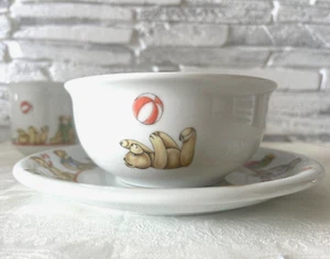 Baby dishware set | Bears playing serving set | Bowl plate and cup porcelain - Picture 1 of 9