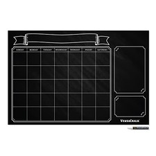 Large Erasable Chalkboard Calendar Wall Decal Sticker - 24"x 36" (Vintage Style)