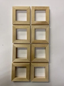 Joblot of solid wood reeded 3x3 inch picture photo frames x8 - Picture 1 of 3