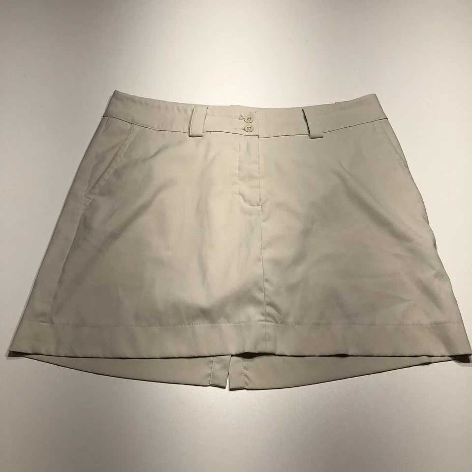 Nike Golf Tour Performance Skort Beige Dri-Fit Bolsillos Atletismo Activo Talla 10 Foto 1 de 4