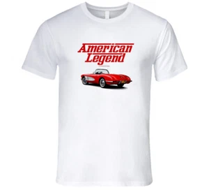 57 Vette C1 Red Back American Legend  Premium Gift T Shirt - Picture 1 of 4