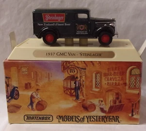 MJ7 Matchbox - Collectibles - YGB08 - 1937 GMC Van - Green - Steinlager - Picture 1 of 4