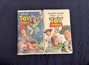 Disney Pixar Lot of 2 VHS Toy Story 1 and Toy Story 2 Clamshell Cases - Picture 1 of 4