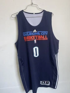 Russell Westbrook Oklahoma Thunder Issued Game Used Practice Jersey 2010 Adidas - Picture 1 of 16