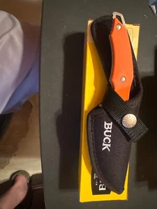 Buck 857 El Morro Orange Handle, Stone Washed Blade - Picture 1 of 7
