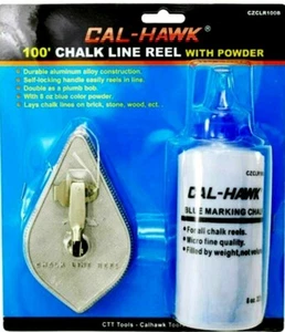 CAL-HAWK CZCLR100 100-Foot Chalk Line Reel with Powder - Picture 1 of 1