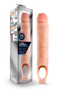 Blush Performance 11.5'' Ultra Soft Silicone Ribbed Cock Sheath Penis Extender