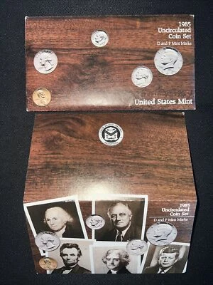 1985 Unc Mint Set PDS -10 Coins -Original Government Packaging - Image 1 of 4