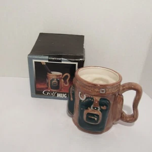 Spencer Geschenke Golfbecher, handbemalte Keramik 15 Unzen Tasse, grün/braun, RN:790 - Bild 1 von 11