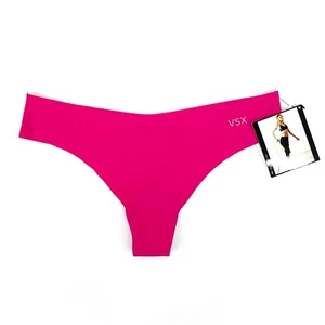 Victoria's Secret VSX Sexy Sport Thong Panty Size S Pink Seamless Stretch New - Picture 1 of 6