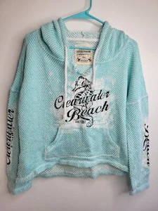 Trade Heritage Clearwater Beach Small Cropped Hoodie Pullover Blue Seahorse - Bild 1 von 4