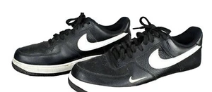 Nike Air Force 1 Low Mini Swoosh Black/White 820266-021 Sze 8.5 Men Auth See Pix - Picture 1 of 6