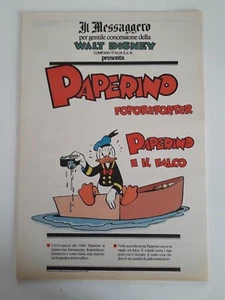 Paperino fotoreporter Paperino e il falco Walt Disney Il Messaggero anno 1990  - Picture 1 of 1
