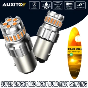 Amber LED BAY15D 1157 Turn Signal Indicator Bulb Light Blinker Globe 5SMD 3030 - Picture 1 of 10