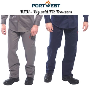 Portwest Bizweld FR Cargo Trousers Dual hazard protection Safety Workwear Pant - Picture 1 of 14