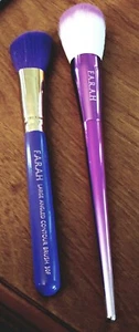 F.A.R.A.H. Brush Duo: Powder 50F (Hot Pink) & Large Angled Contour 30F (Purple) - Picture 1 of 8