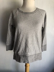 JAMES PERSE Standard Women's Striped Cropped Sweatshirt Women's Size 2 - Picture 1 of 7
