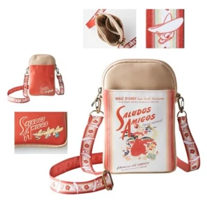 Disney The Three Caballeros Donald Jose Panchito Cell Phone Mini Shoulder Bag - Picture 1 of 8