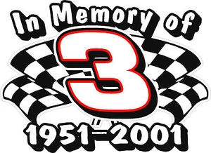 NUEVO PARA 2020 In Memory of Dale Earnhardt Sr Calcomanía Adhesiva - XS a XL - Imagen 1 de 1