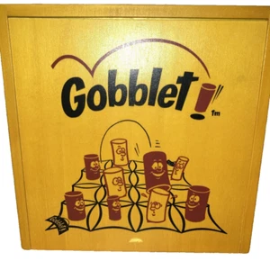 Gobblet! Game of Strategy Wooden Pieces And Box 100% Complete VGC Blue Orange - Picture 1 of 9