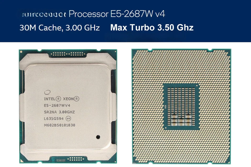 Compatible INTEL XEON E5-2687W v4 CPU 12 CORE 3.00GHZ 30MB L3 CACHE 160W SR2NA - Image 1 of 1