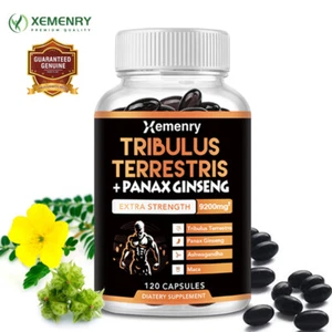 Tribulus Terrestris 9200mg-Maca,Ginseng -Testosterone Booster,Energy & Endurance - Picture 1 of 8