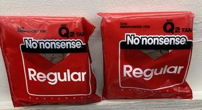 Pantimedias No Nonsense Regular Premium Nylon Q2 Puntera Reforzada Bronceadas 329 Nuevas en Paquete (2) Foto 1 de 4