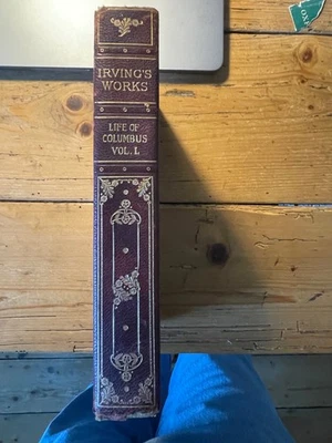 Washington Irving, Life of Columbus Vol 1, Fred deFau, from Complete Works - image 1 of 4