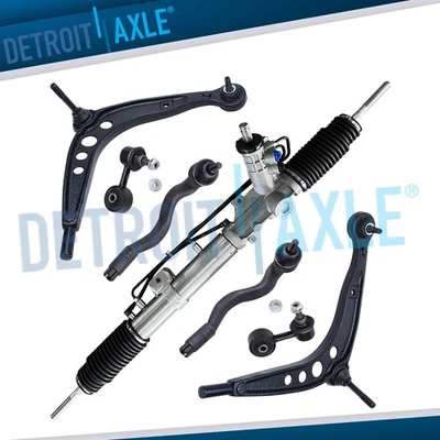 Kit de suspensión delantera de 7 piezas conjunto de cremallera y piñón para BMW 318i 318is 318ti 323i Foto 1 de 4