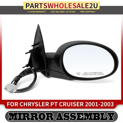 Passenger Power Mirror for Chrysler PT Cruiser w/ Power Folding Heated Textured - Image 1 of 4