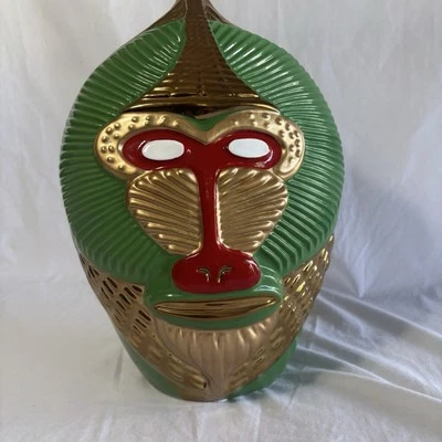 Jarrón Primates Mandrillus Bosa extraño verde babuino divertido peculiar ecléctico raro  Foto 1 de 4