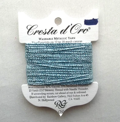 Rainbow Gallery Cresta d'Oro - C50 Sky Blue - 15 Yards - Needlepoint - Image 1 of 2