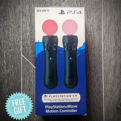 ✨ PS4 VR Move Twin Pack Controllers Motion Wands PSVR PS4VR PS5 Gaming UK New - Image 1 of 4