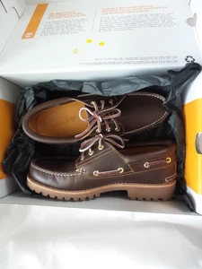 Timberland Authentic 3 eye Classic Handsewn Brown F. Grain Boat Shoes US 9M/UK 8 - Picture 1 of 16