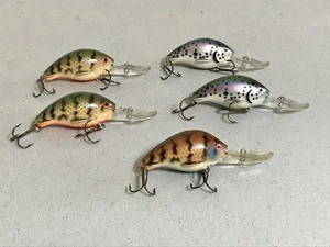 Lot of 5 VTG Luhr-Jensen 3.5” Brush Baby 1/4oz Crankbaits, Fishing Lures USA - Picture 1 of 4