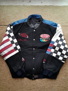 VTG Jeff Gordon Nascar JH Design Reversible Leather Varsity Jacket Size 2XL - Picture 1 of 12