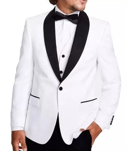 Alfani Men White Slim-Fit Tuxedo Dinner Blazer Coat Suit Jacket Size 36S New NWT - Picture 1 of 7