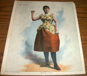 1880's NEW YORK RECORDER SOUVENIR PHOTO/PICTURE~ACTRESS MAGGIE CLINE COSTUME - Picture 1 of 2