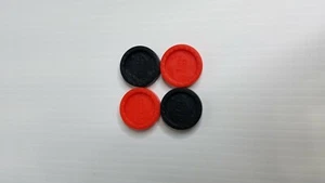 Connect 4 Game Replacement Pieces Milton Bradley Checkers 2 red 2 black 2006 1" - Picture 1 of 1
