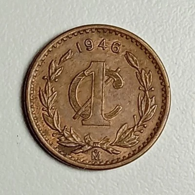 Moneda de 1 centavo México 1946 KM# 415 estado circulado [inv#060] Foto 1 de 2