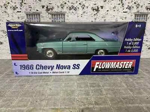 1:18AMERICAN MUSCLE 1966 CHEVROLET NOVA SS FLOWMASTER EXHAUST TECHNOLOGY EDITION - Picture 1 of 14