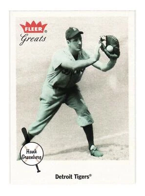 2002 Fleer Greats of the Game #100 Hank Greenberg Detroit Tigers - Image 1 of 2