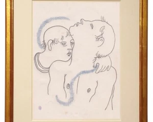 Jean Cocteau Drawing Male Gay French Sailors Marins nude lovers - Picture 1 of 3