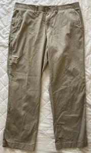 LL Bean Khaki Pants Men's Size 36W x 30L Beige Classic Fit Stretch 504198 - Picture 1 of 9