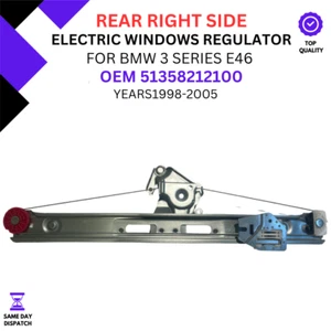 REGULADOR VENTANA TRASERA ELÉCTRICO DERECHO BMW E46 SERIE 3 ELEVADOR 51358212100 - Imagen 1 de 7