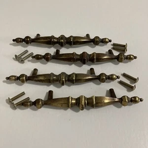 Set of 4 Brass Canada CH 1376 Drawer Pulls Handles With Screws - Picture 1 of 8